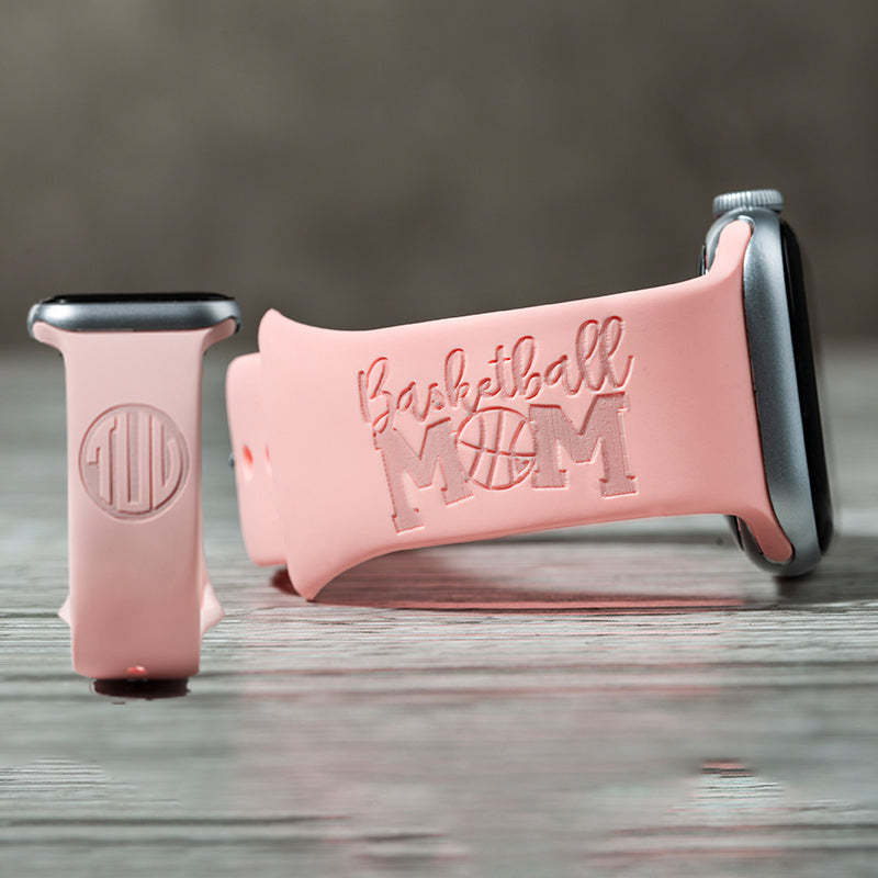 BALL MOM Engraved sport silicone Personalized Watch Band for Apple and Samsung