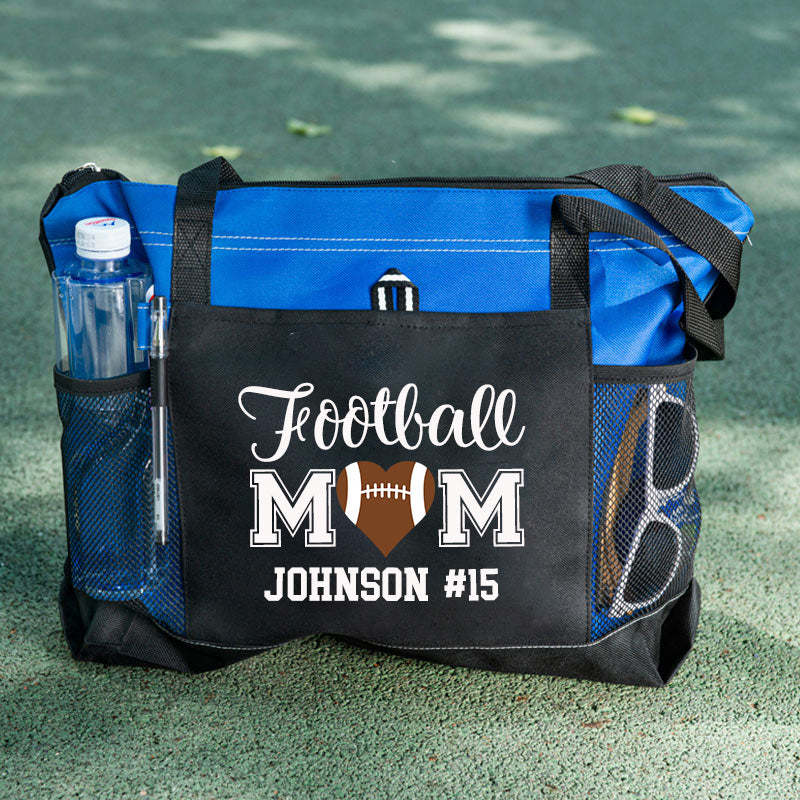 Personalized Ball Mom Tote Bag , Sports Bag