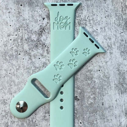Engraved DOG MOM Watch Band