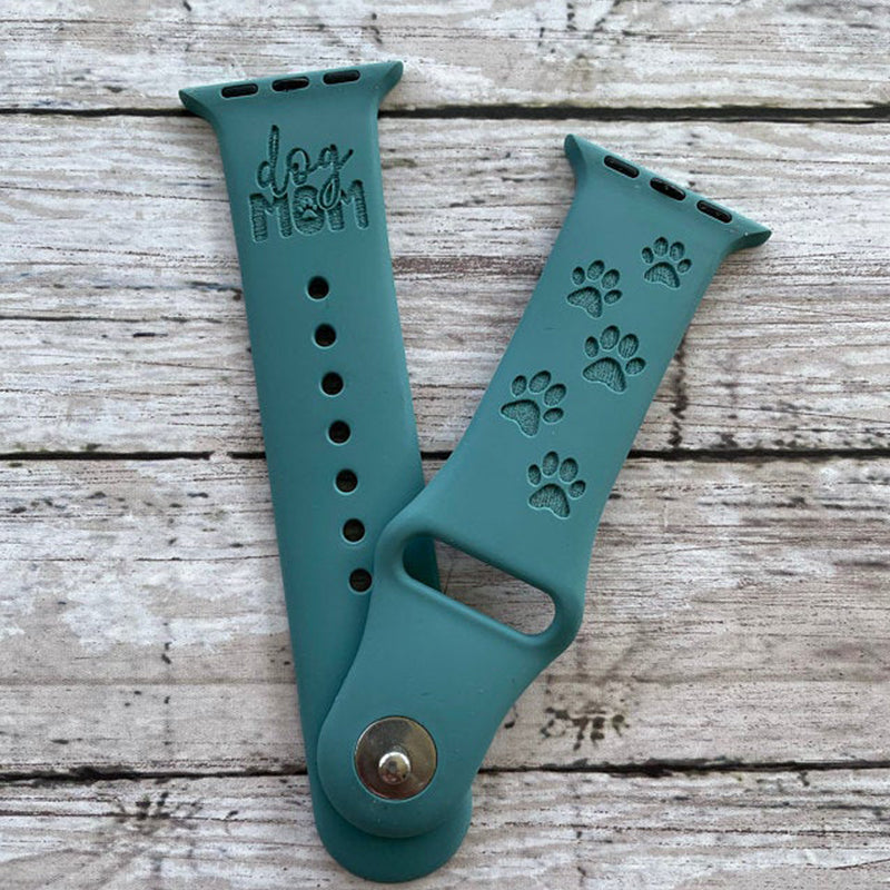 Engraved DOG MOM Watch Band