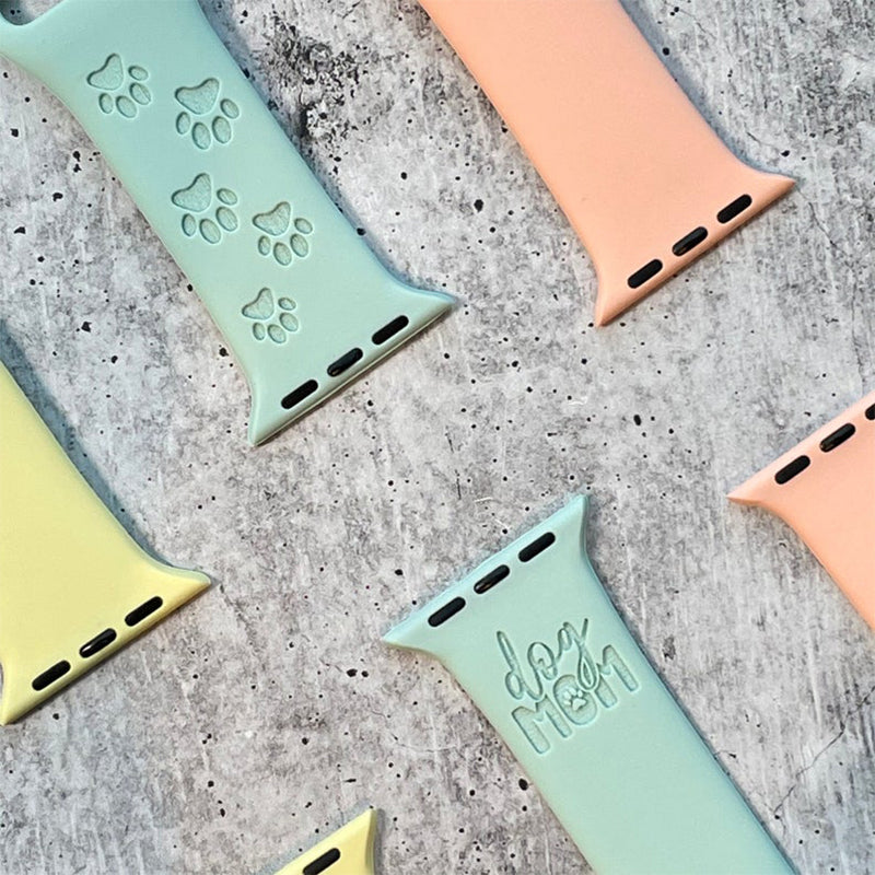 Engraved DOG MOM Watch Band