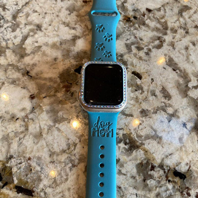 Engraved DOG MOM Watch Band