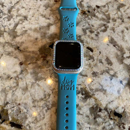 Engraved DOG MOM Watch Band