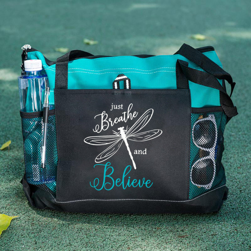 Just Breathe and Believe Tote Bag