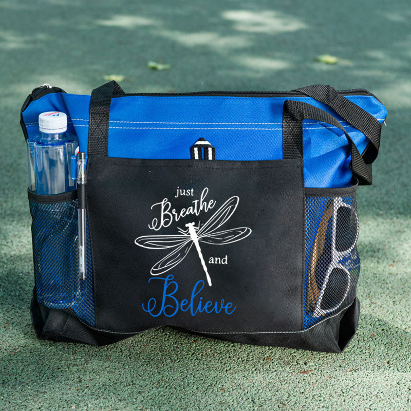 Just Breathe and Believe Tote Bag