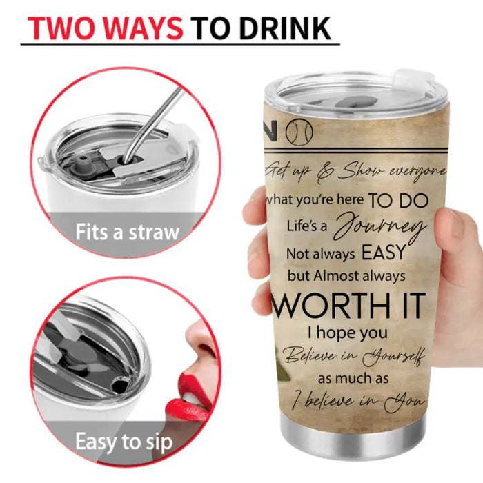 Custom Personalized To My Son Tumbler - Gift Idea For Son From Father