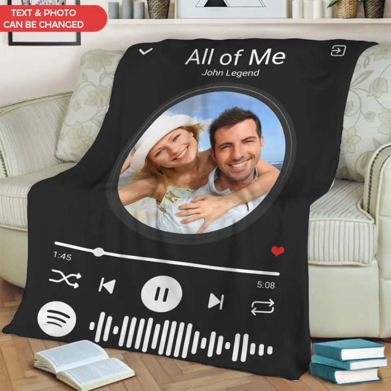 Love Song - Personalized Blanket, Gift For Couple, Anniversary Gift 