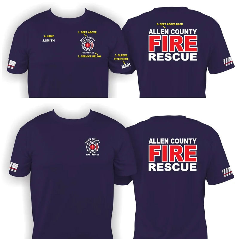 Personalized Fire Rescue EMS EMT Firefighter Paramedic T-shirt