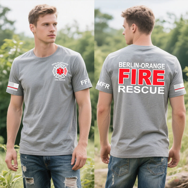 Personalized Fire Rescue EMS EMT Firefighter Paramedic T-shirt