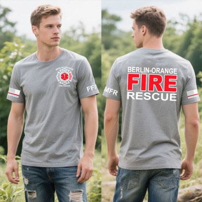Personalized Fire Rescue EMS EMT Firefighter Paramedic T-shirt