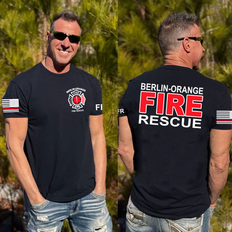 Personalized Fire Rescue EMS EMT Firefighter Paramedic T-shirt