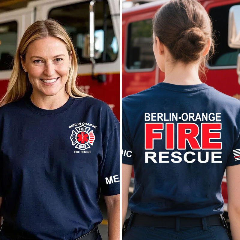 Personalized Fire Rescue EMS EMT Firefighter Paramedic T-shirt