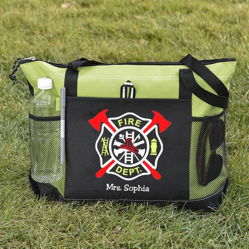 Fire Dept Custom Maltese Cross Firefighter Tote Bag
