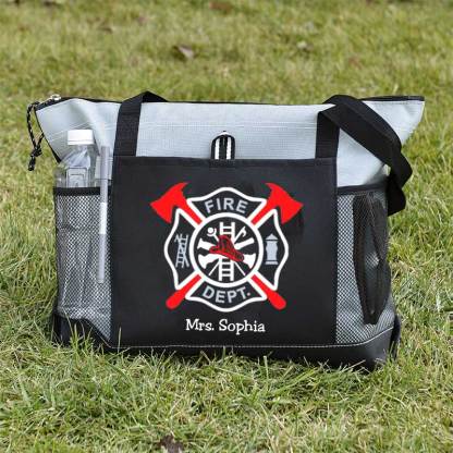 Fire Dept Custom Maltese Cross Firefighter Tote Bag