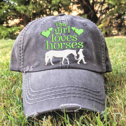 This Girl Loves Horses Baseball Cap