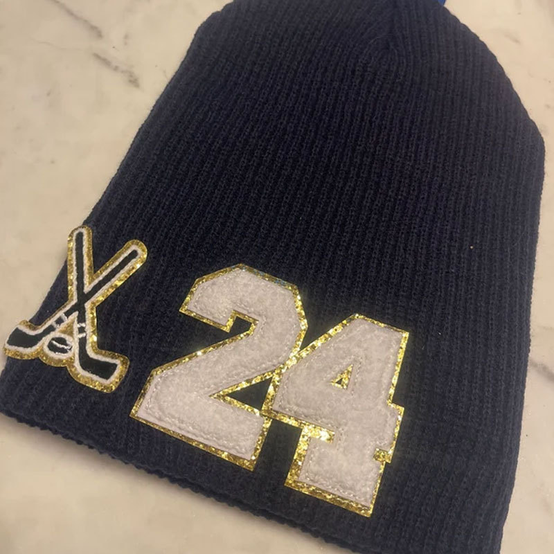 Custom Beanie for Hockey Mom, Hat for Hockey Player, Mutil Sports