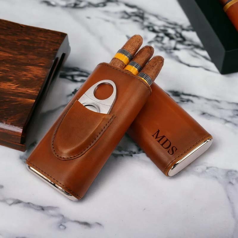 Personalized CIGAR HUMIDOR CASE Cigars Accessories for Men