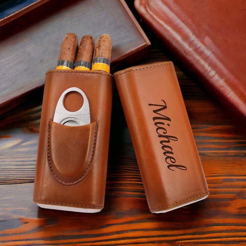 Personalized CIGAR HUMIDOR CASE Cigars Accessories for Men