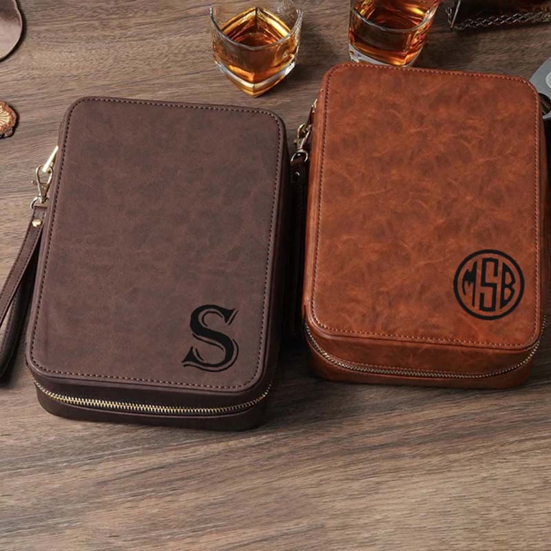 [Copy]Leather Travel Cigar Box Case For Cigar Accessories