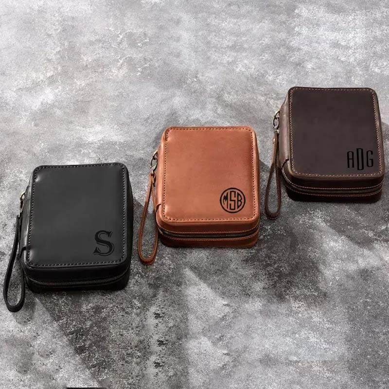 [Copy]Leather Travel Cigar Box Case For Cigar Accessories