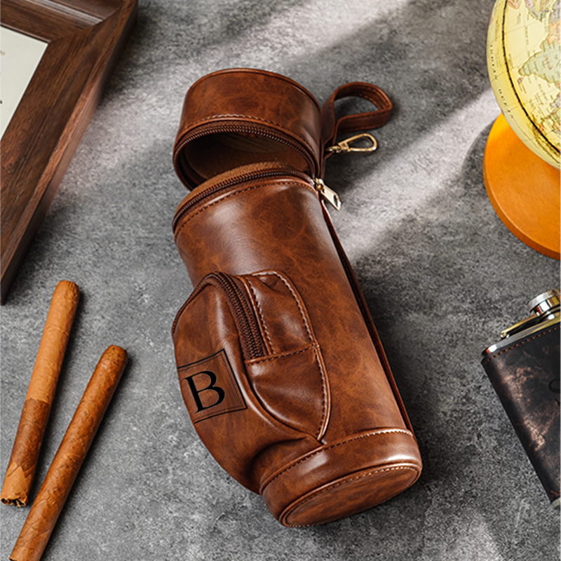 Personalized Leather Travel Cigar Box Cigar Set Accessories