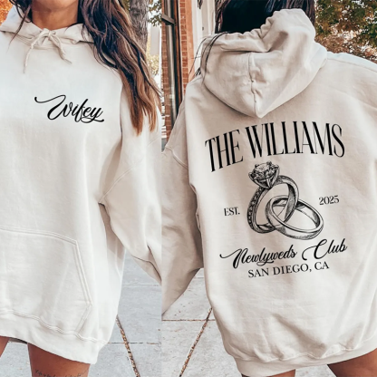 Custom Bride Sweatshirt Engagement Gift For Bride Personalize Wifey Hubby Shirt