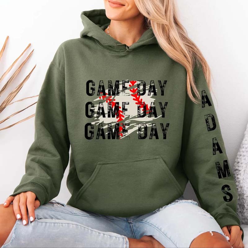 Personalized baseball sweatshirt Gift for sport mom Baseball Game Day Sweaters Unisexirt