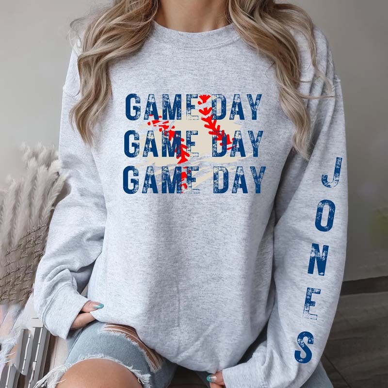 Personalized baseball sweatshirt Gift for sport mom Baseball Game Day Sweaters Unisexirt