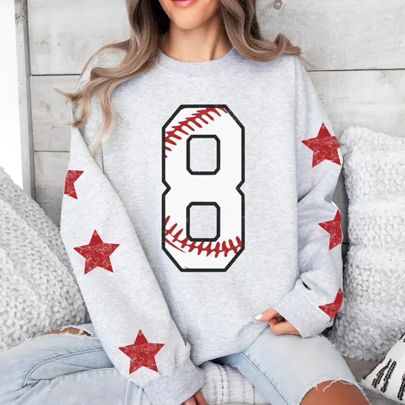 Custom baseball number sweatshirt personalized baseball mom gift
