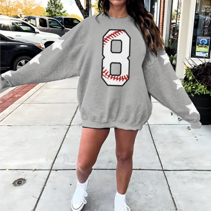 Custom baseball number sweatshirt personalized baseball mom gift