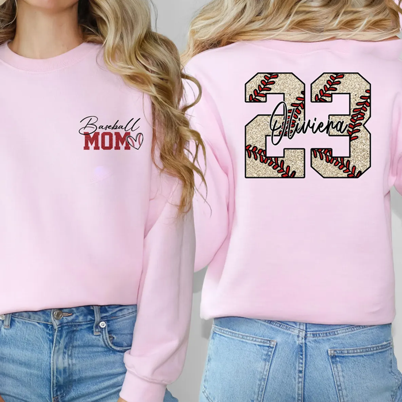 Custom Baseball Mom Sweatshirt Gift for Mom Baseball Mom Hoodie