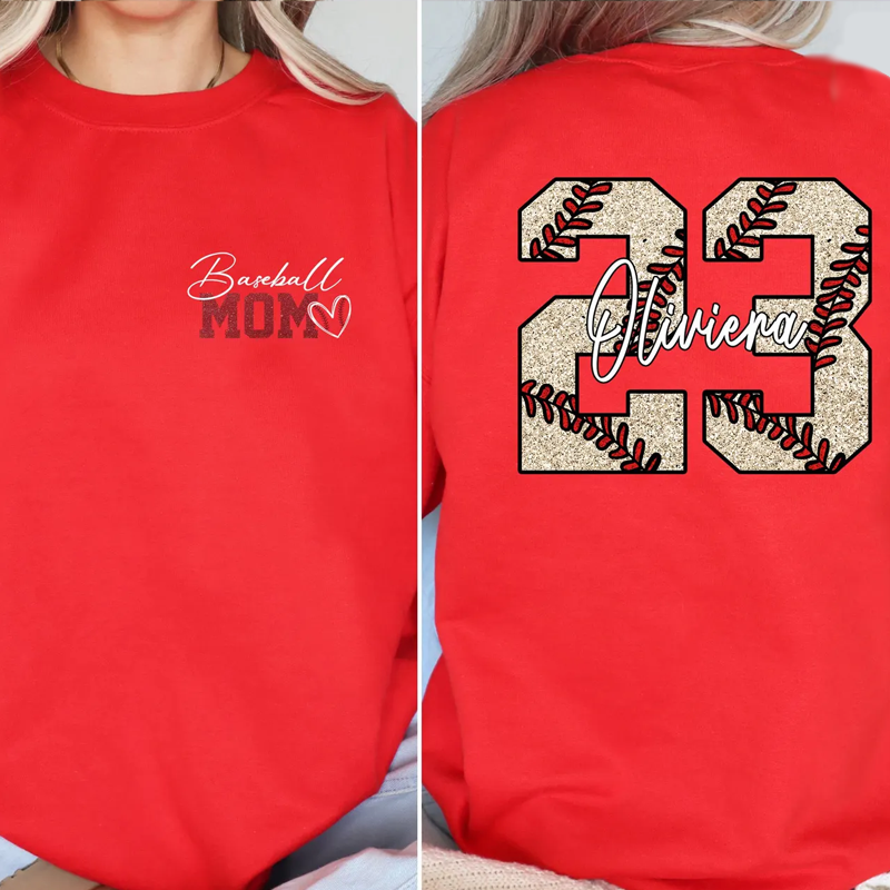 Custom Baseball Mom Sweatshirt Gift for Mom Baseball Mom Hoodie