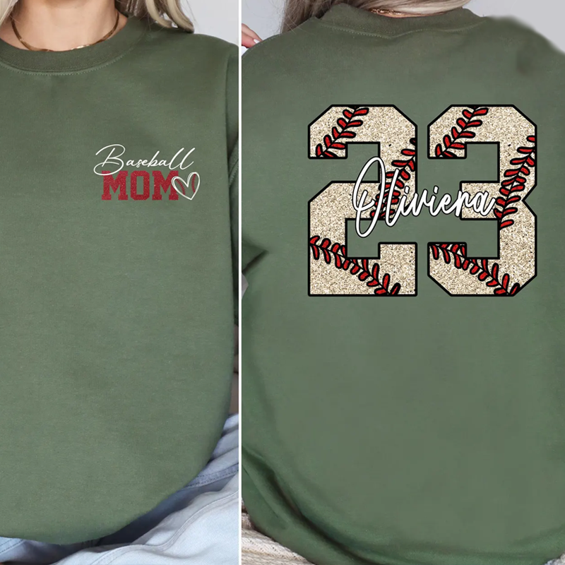 Custom Baseball Mom Sweatshirt Gift for Mom Baseball Mom Hoodie