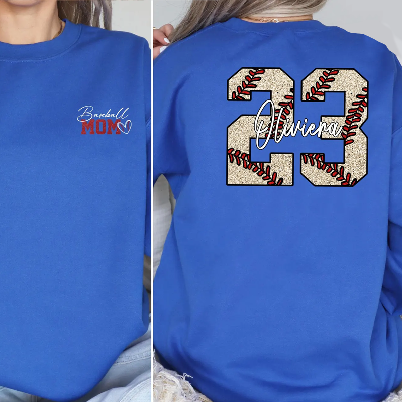 Custom Baseball Mom Sweatshirt Gift for Mom Baseball Mom Hoodie