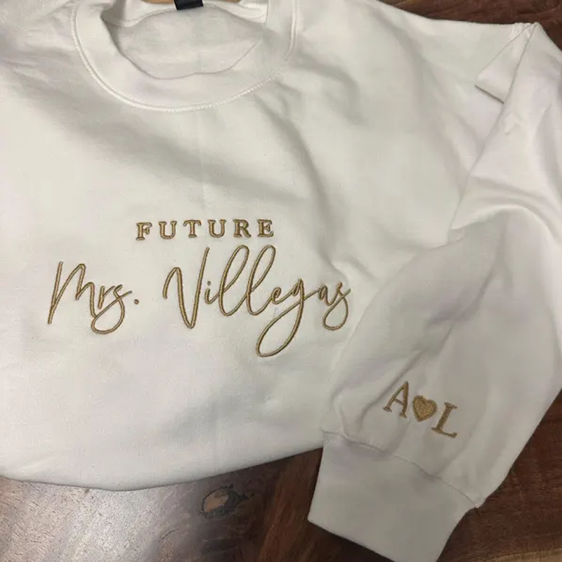 Future Mrs.Sweatshirt Personalized Embroidered Sweatshirt Gift for Her