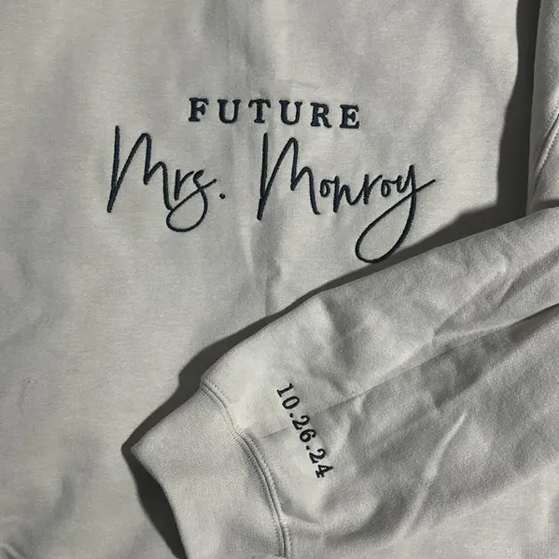 Future Mrs.Sweatshirt Personalized Embroidered Sweatshirt Gift for Her