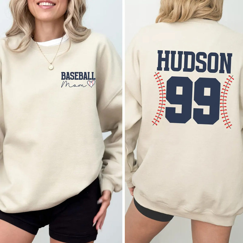 Baseball Mom Sweatshirt Custom Baseball Mom Gifts Baseball Sweater for Mom Baseball Sweatshirt