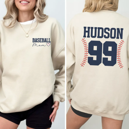 Baseball Mom Sweatshirt Custom Baseball Mom Gifts Baseball Sweater for Mom Baseball Sweatshirt
