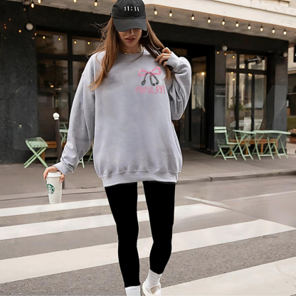 Embroidered Nurse Bow Sweatshirt Custom Crewneck Sweatshirt Nurse Gift