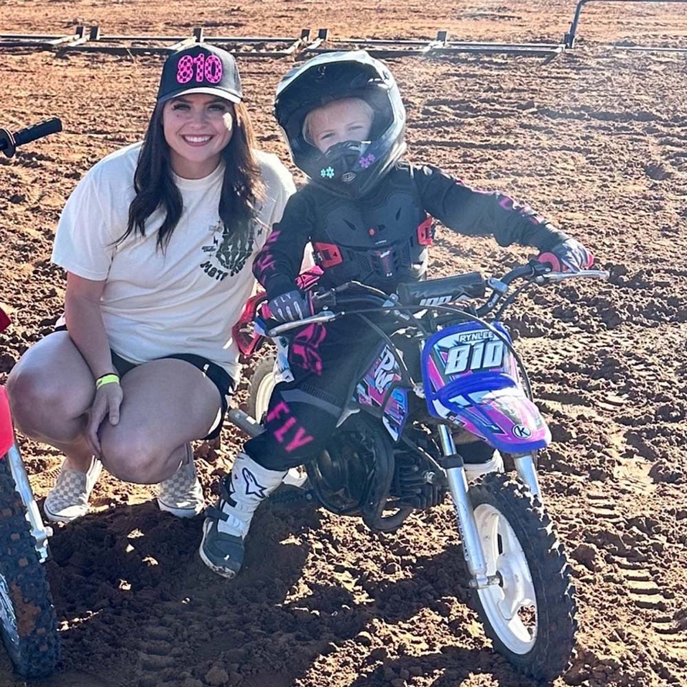 Personalized Trucker Hat Checkered Custom Moto Mom Moto Mama