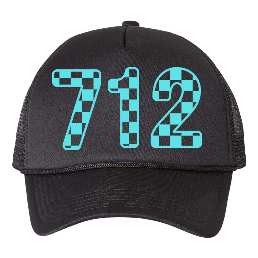 Personalized Trucker Hat Checkered Custom Moto Mom Moto Mama