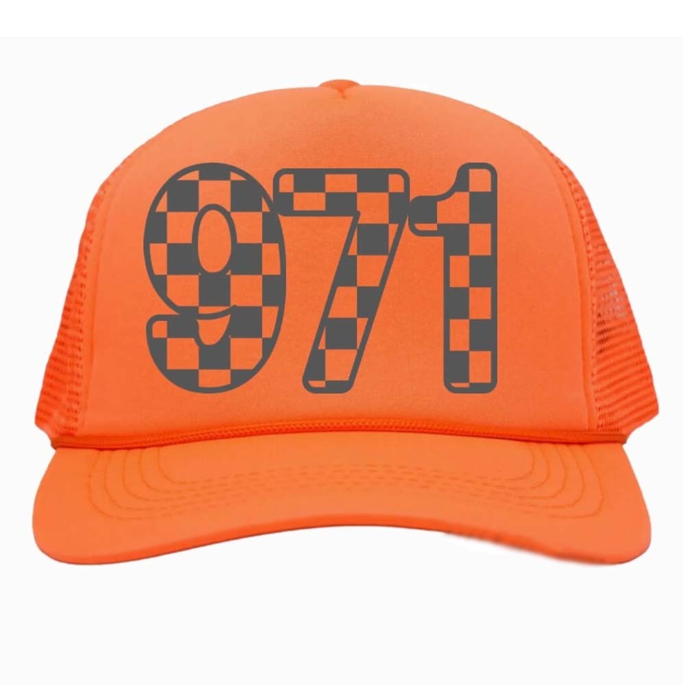 Personalized Trucker Hat Checkered Custom Moto Mom Moto Mama