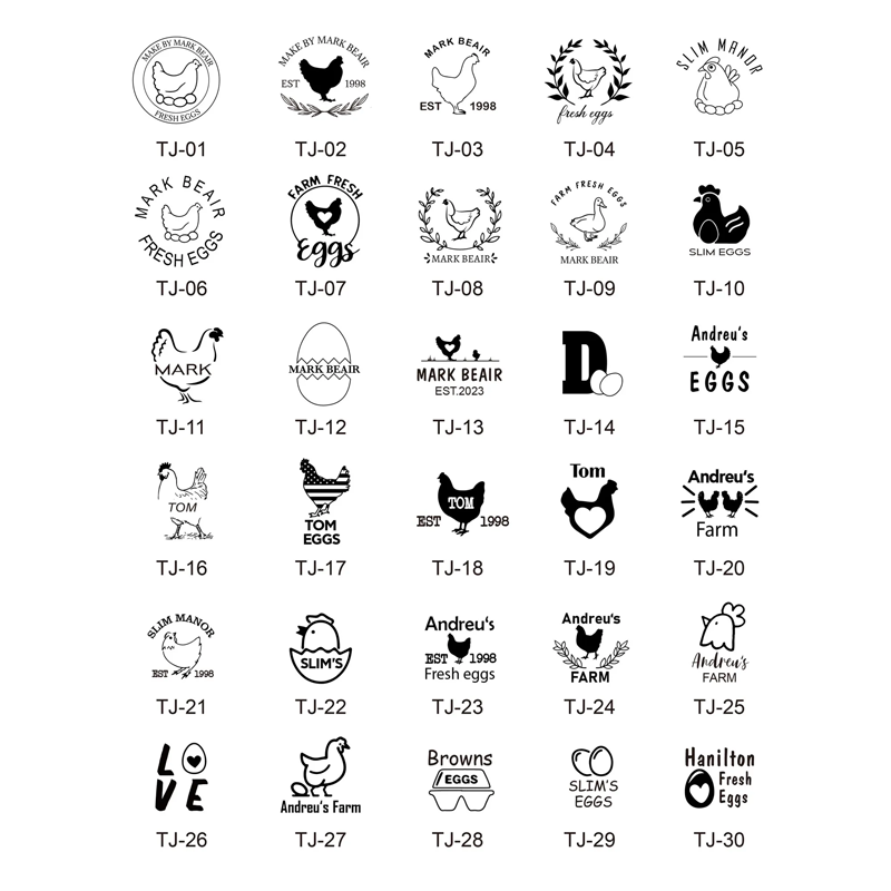 Custom Egg Stamp, Egg Stamp, Custom Egg Carton Stamp Chicken Coop Egg Stamp