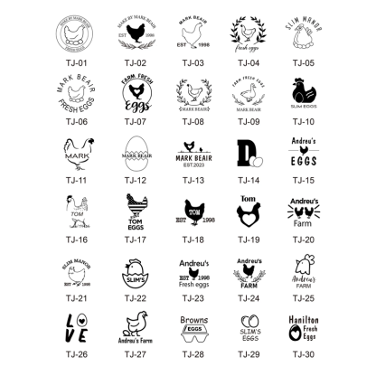 Custom Egg Stamp, Egg Stamp, Custom Egg Carton Stamp Chicken Coop Egg Stamp