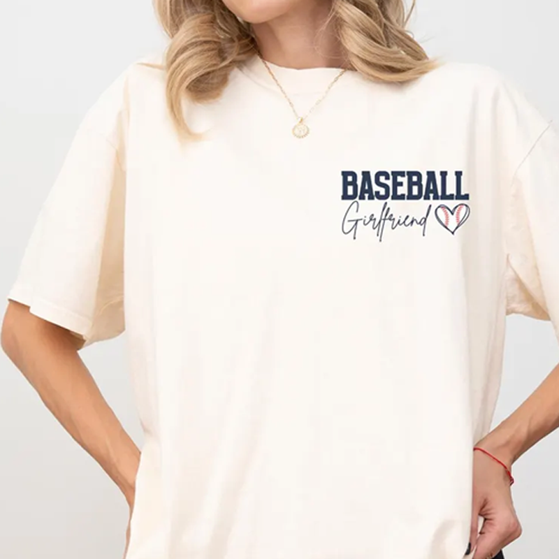 Custom Baseball Shirt Girlfriend Baseball Shirt Personalized Baseball Girlfriend Shirt