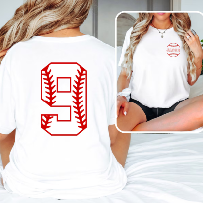 Custom Name Baseball T-Shirt Personalized Baseball Mom T Shirt