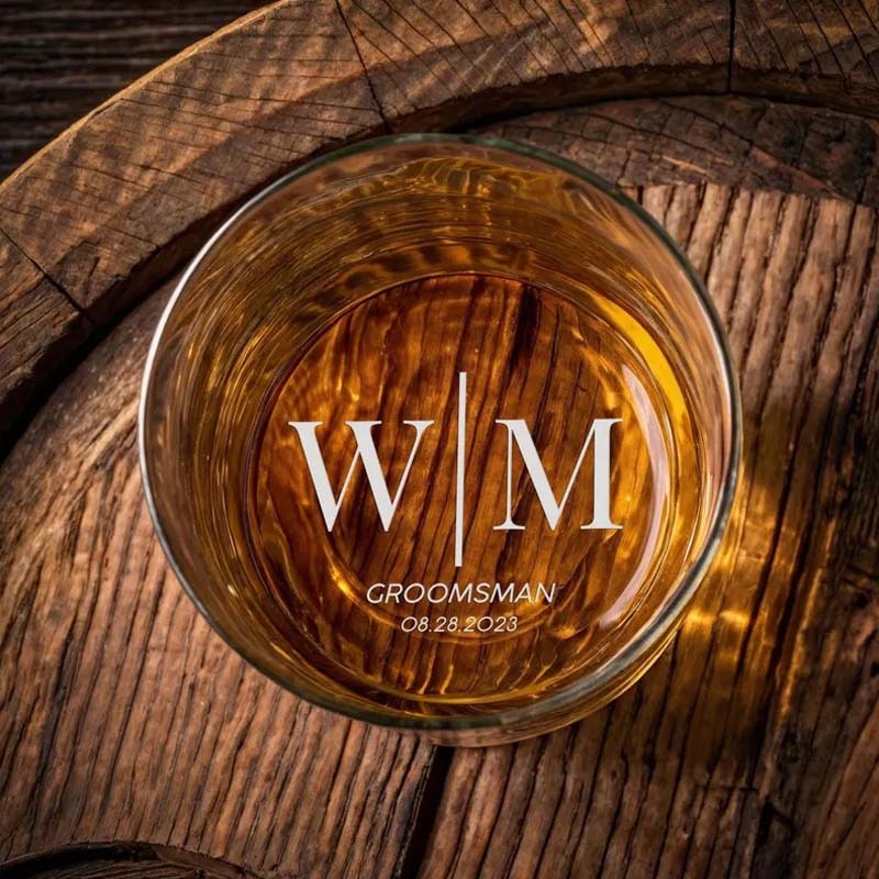 Custom Whiskey Glass Engraved Whiskey Gift Personalized 11oz Whiskey Tumbler