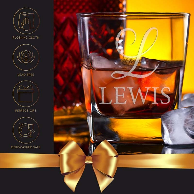 Whiskey Glasses Personalized, Custom Whiskey Glass, Personalized Gift for Men