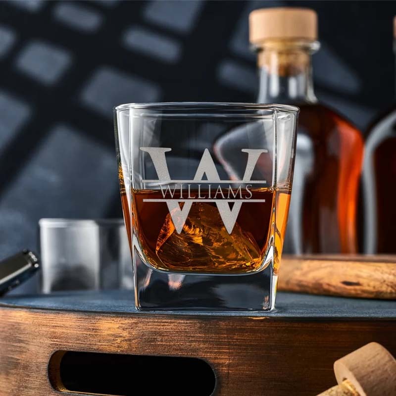 Whiskey Glasses Personalized, Custom Whiskey Glass, Personalized Gift for Men