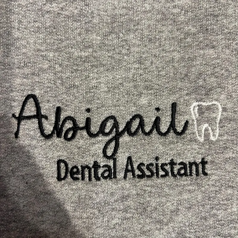 Custom Embroidered Dental Assistant Quarter Zip - Personalized Name Sweater